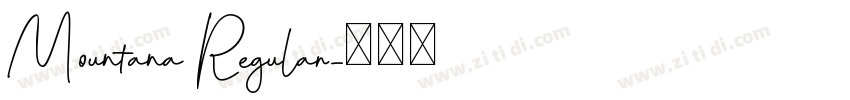Mountana Regular字体转换